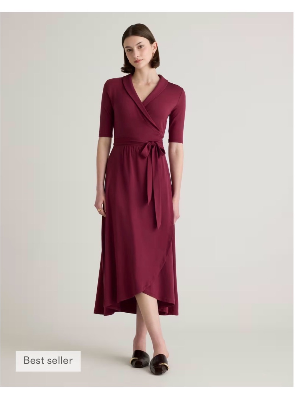Tencel Jersey Midi Wrap Dress - QNJRA880891